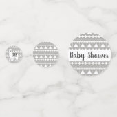 Trendy Modern Sketchy Aztec Llama Baby shower Confetti (Achterkanten)