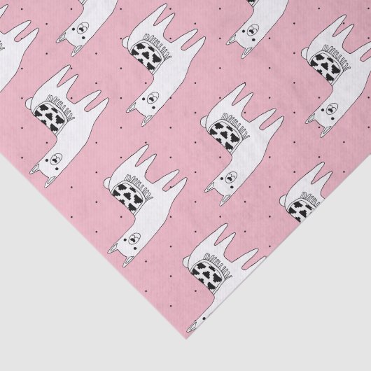 Trendy Modern Sketchy Llamas Tissuepapier (Detail)