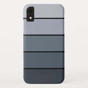 Trendy Modern Space Grey Stripes iPhone XR Hoesje