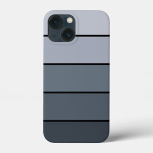 Trendy Modern Space Grey Stripes iPhone 13 Mini Hoesje