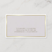 Trendy Modern Stijlvol Klein Gold Plain Luxury Visitekaartje (Achterkant)