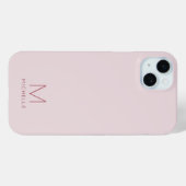 Trendy Modern Stijlvol Monogram Sjabloon Roos Goud Case-Mate iPhone Case (Achterkant (horizontaal))