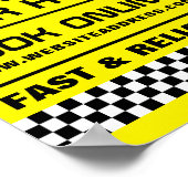 Trendy & modern, taxibusfirma Adverteren Poster (Hoek)