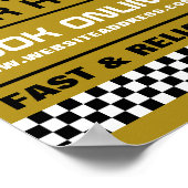 Trendy & modern, taxibusfirma Adverteren Poster (Hoek)