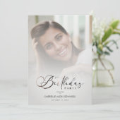 Trendy Modern Transparency Overlay Vellum Effect  Kaart (Staand voorkant)
