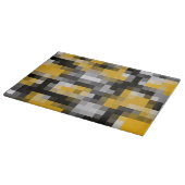 Trendy Modern Yellow Black Mosaic Pattern Snijplank (Hoek)