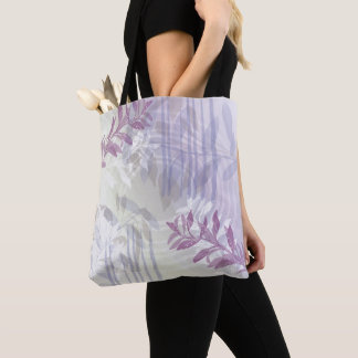Trendy moderne abstracte bloemige botanische blad draagtas