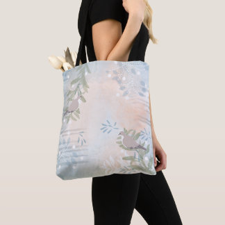 Trendy moderne abstracte bloemige botanische blad draagtas