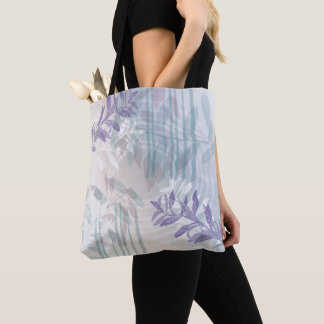 Trendy moderne abstracte bloemige botanische blad draagtas