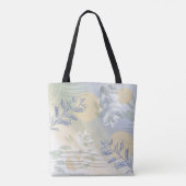 Trendy moderne abstracte bloemige botanische blad draagtas (Achterkant)