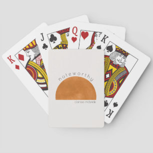 Trendy Moderne Abstracte Zon  Pokerkaarten