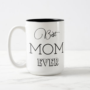 Trendy moderne beste mama ooit tweekleurige koffiemok