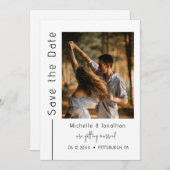 Trendy moderne foto Christelijke bruiloft Save The Date (Voorkant / Achterkant)