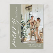 Trendy moderne foto Kerstmis Feestdagenkaart (Voorkant)