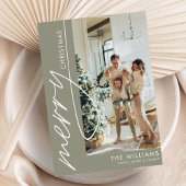 Trendy moderne foto Kerstmis Feestdagenkaart