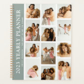 Trendy Moderne Foto Raster Aangepaste Jaar Planner (Voorkant)
