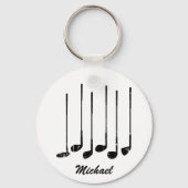  trendy moderne gepersonaliseerde golfsticks sleutelhanger (Achterkant)