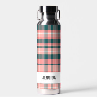 Trendy Moderne Gepersonaliseerde Plaid Waterfles