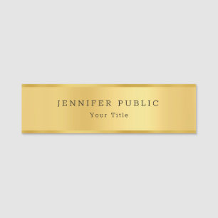 Trendy Moderne Glamour Gouden Uitzicht Elegante Sj Naamplaatje