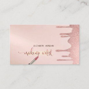 Trendy Moderne Glitterdruppels, Lippenstift, Make- Visitekaartje