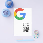 Trendy Moderne Google Review QR Code Flyer (Enkel)