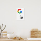 Trendy Moderne Google Review QR Code Poster (Keuken)