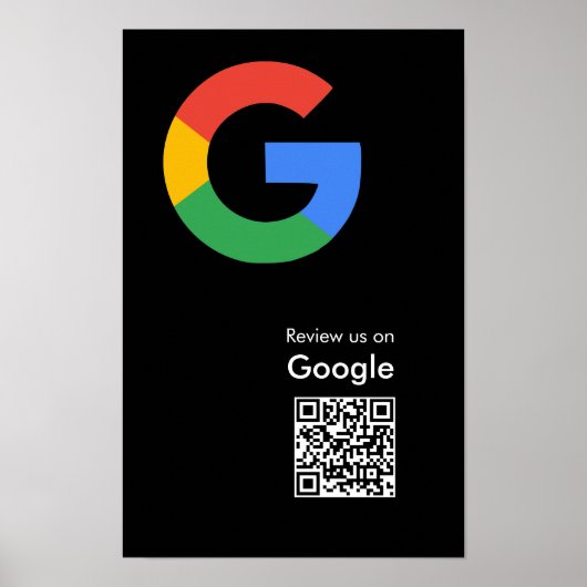 Trendy Moderne Google Review QR Code Poster (Voorkant)