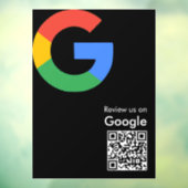 Trendy moderne Google Review QR-code Raamsticker (Vel 3)