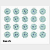 Trendy moderne handgeschreven vrolijke feestdagen ronde sticker (Vel)