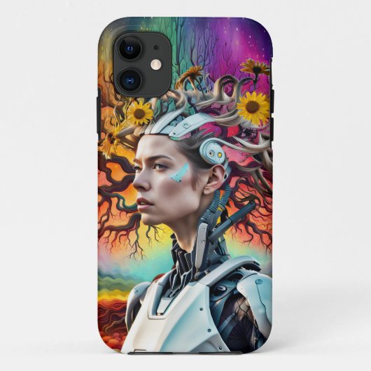 Trendy moderne kleurrijke Android-boom Case-Mate iPhone Case (Achterkant)