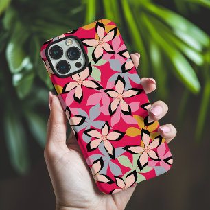 Trendy moderne kleurrijke bloemenpatroon iPhone 16 pro max hoesje