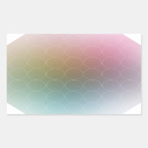 Trendy Moderne Kleurrijke Elegante Template Rechthoekige Sticker