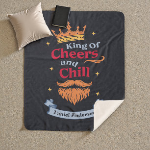 Trendy Moderne Kleurrijke Grappige Koning Citaat T Sherpa Deken