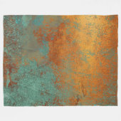Trendy moderne koper patina metallic fleece deken (Voorkant (Horizontaal))