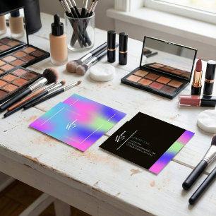 Trendy Moderne Make-up Artiest Kleurrijke Gradiënt Visitekaartje