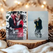 Trendy Moderne Minimale Foto Kerst Kaart