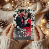 Trendy Moderne Minimale Foto Kerst Kaart