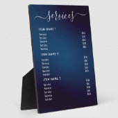 Trendy moderne professionele zakelijke prijslijst fotoplaat (Zijkant)