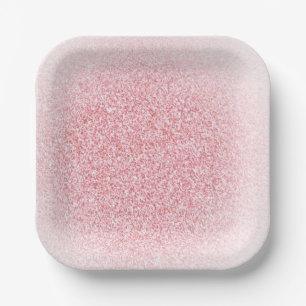 Trendy moderne roze roze gouden glitter sjabloon papieren bordje