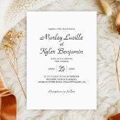 Trendy moderne scriptnamen Minimalistische bruilof Kaart