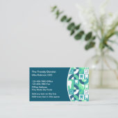 Trendy moderne tandarts thema Visitekaartjes (Staand voorkant)