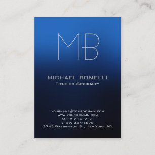Trendy mollig modern blauw achtergrond visitekaart visitekaartje