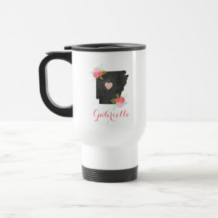 Trendy Monogram Arkansas State Verplaatsbaar Hart  Reisbeker