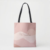 Trendy Monogram Boho Abstract berglandschap Draagtas (Voorkant)