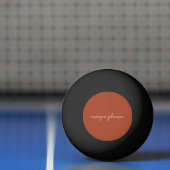 Trendy monogram | Gebrand Sinaasappel + Blush Scri Pingpongballen (Net)