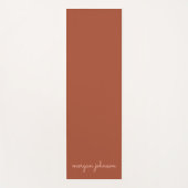 Trendy monogram | Gebrand Sinaasappel + Blush Scri Yogamat (Voorkant)