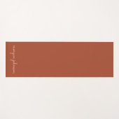 Trendy monogram | Gebrand Sinaasappel + Blush Scri Yogamat (Voorkant (horizontaal))