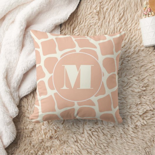 Trendy Monogram gestileerde Giraffe Pattern Pillow Kussen (Deken)