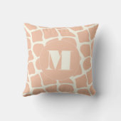 Trendy Monogram gestileerde Giraffe Pattern Pillow Kussen (Achterkant)