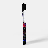 Trendy Monogram Glitter Kerstboom Marine iPhone Hoesje (Linkerkant)